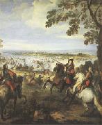Parrocel, Joseph Crossing of the Rhine by the Army of Louis XIV on 12 June (mk05) oil painting on canvas